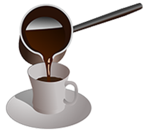 Grafika k nápojovému lístku - káva